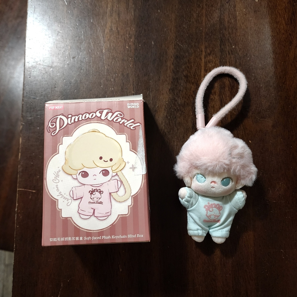 Soft Plush Keychain - Pink and Blue